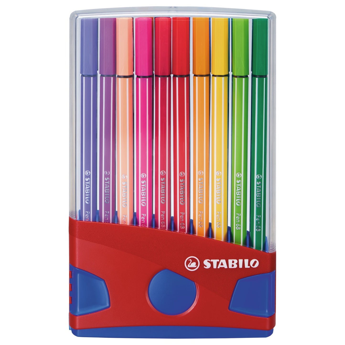 STABILO Filzstift Pen68 ColorParade / 20er Tischset rot/blau