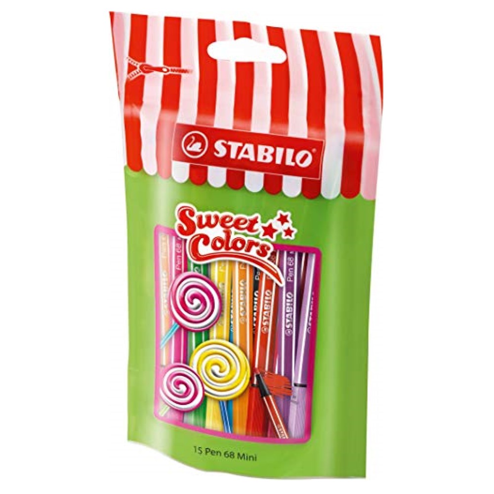 Stabilo Pen68 Mini 15er-Pack Sweet Colors