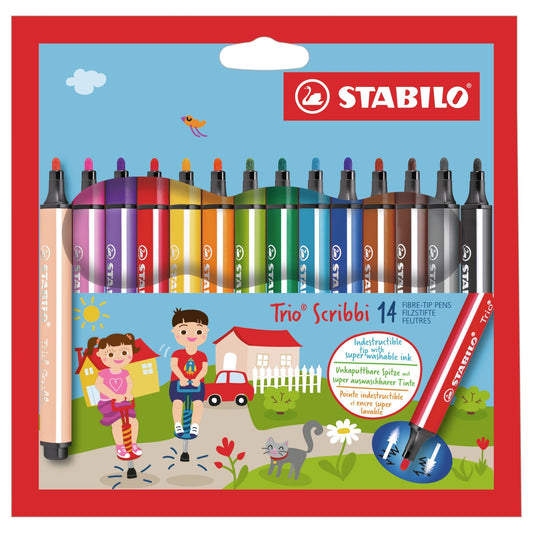STABILO Filzstift Trio Scribbi 14er Kartonetui