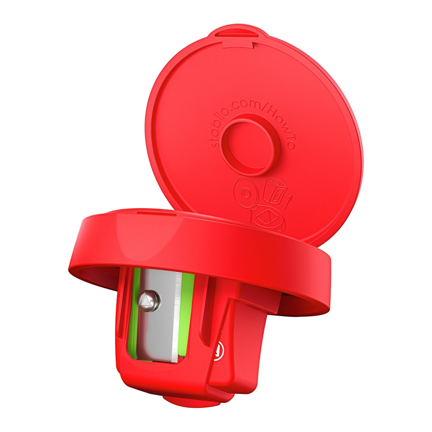 STABILO Woody 3 in 1 / Dosenspitzer / rot